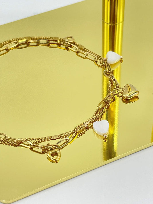 MEA NANI JEWELLERY Ankellenke SEASIDE GULLBELAGT ANKELLENKE