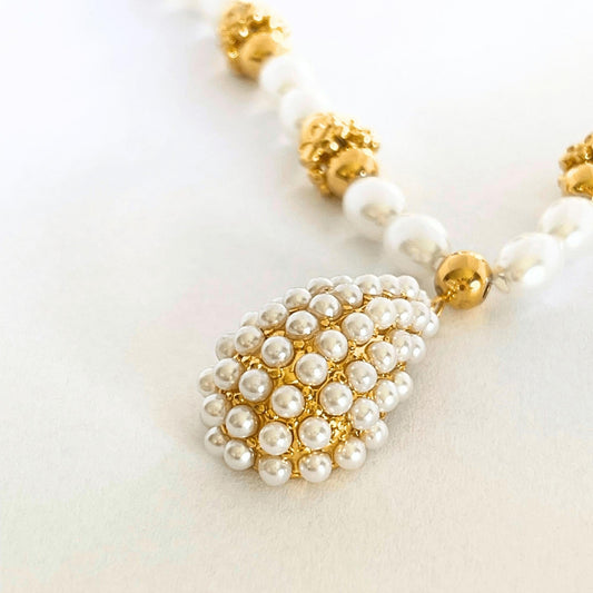 MEA NANI JEWELLERY Halskjede GOLDEN PEARL DROP – Halskjede 18K PVD gullbelagt