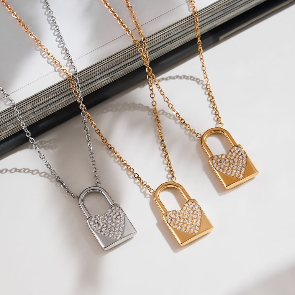 MEA NANI JEWELLERY Halskjede KEY TO MY HEART - Halskjede 18K gullbelagt