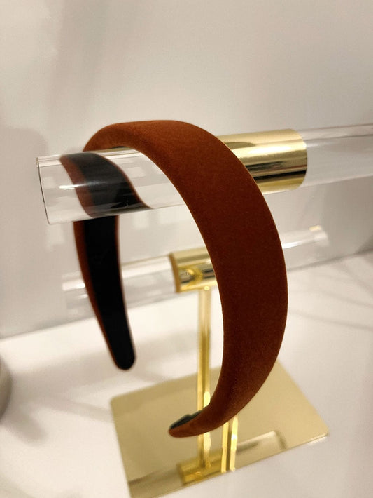 MEA NANI JEWELLERY Hårbøyle HÅRBØYLE FLØYEL FLAT - BRUN