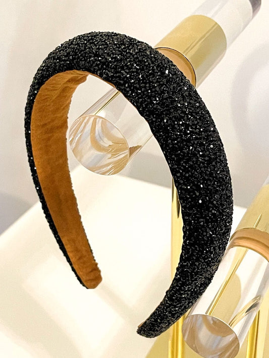 MEA NANI JEWELLERY Hårbøyle POLSTRET HÅRBØYLE MED GLITTER - SORT