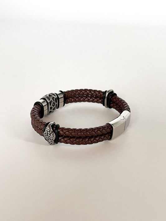 MEA NANI JEWELLERY Herrearmbånd NORHEIM HERREARMBÅND I EKTE SKINN - Maskulint og røft armbånd til menn