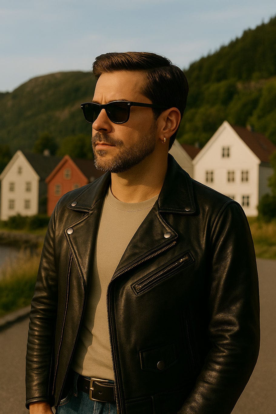 MEA NANI JEWELLERY Herreørering Gullbelagt Herreørering – 18K Gull (15 mm)