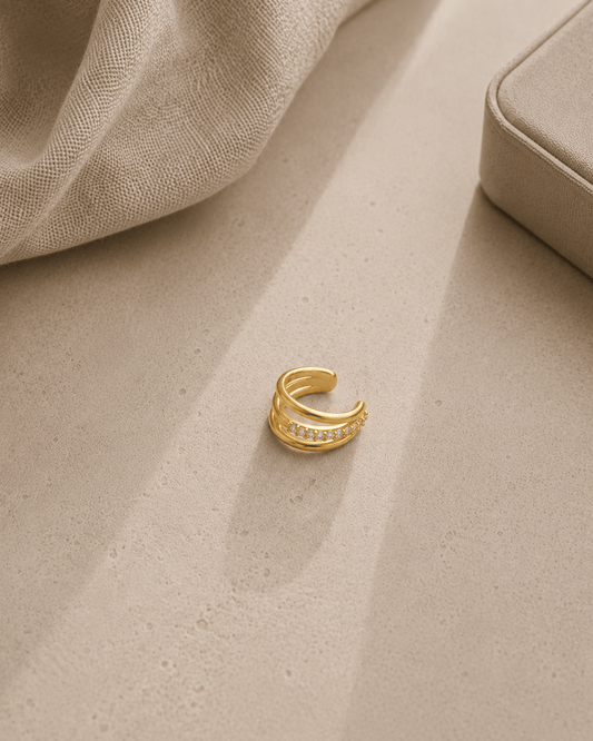 MEA NANI JEWELLERY Øredobber Default TRIO SHINE EAR CUFF – 14K gullbelagt