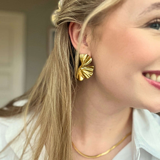 MEA NANI JEWELLERY Øredobber MIDNIGHT GOLD - øredobber i 18K PVD belagt kirurgisk stål