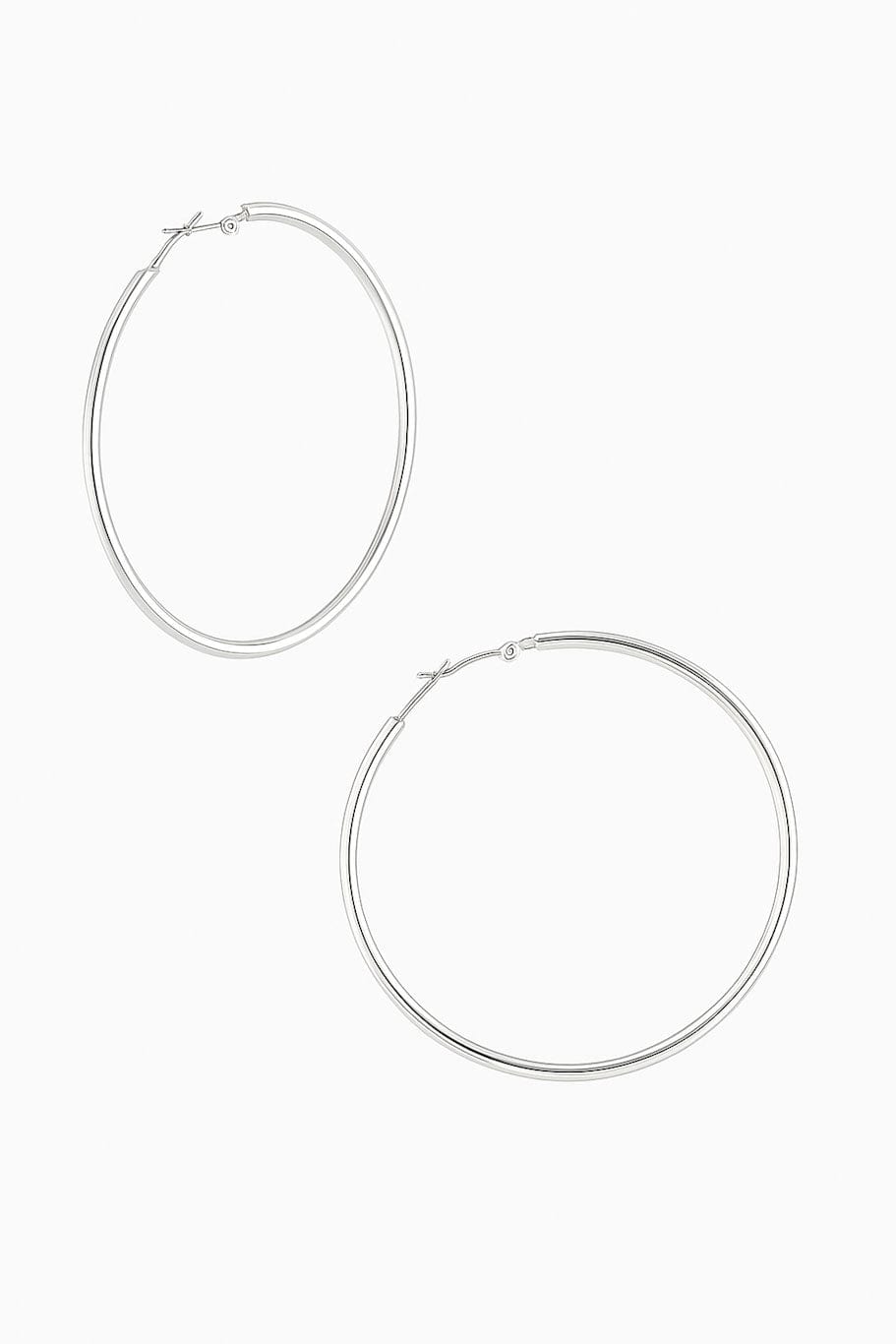 MEA NANI JEWELLERY Øredobber Sølv NAIA – Store sølvbelagte øreringer (6 cm) – nikkelfrie og vannbestandige