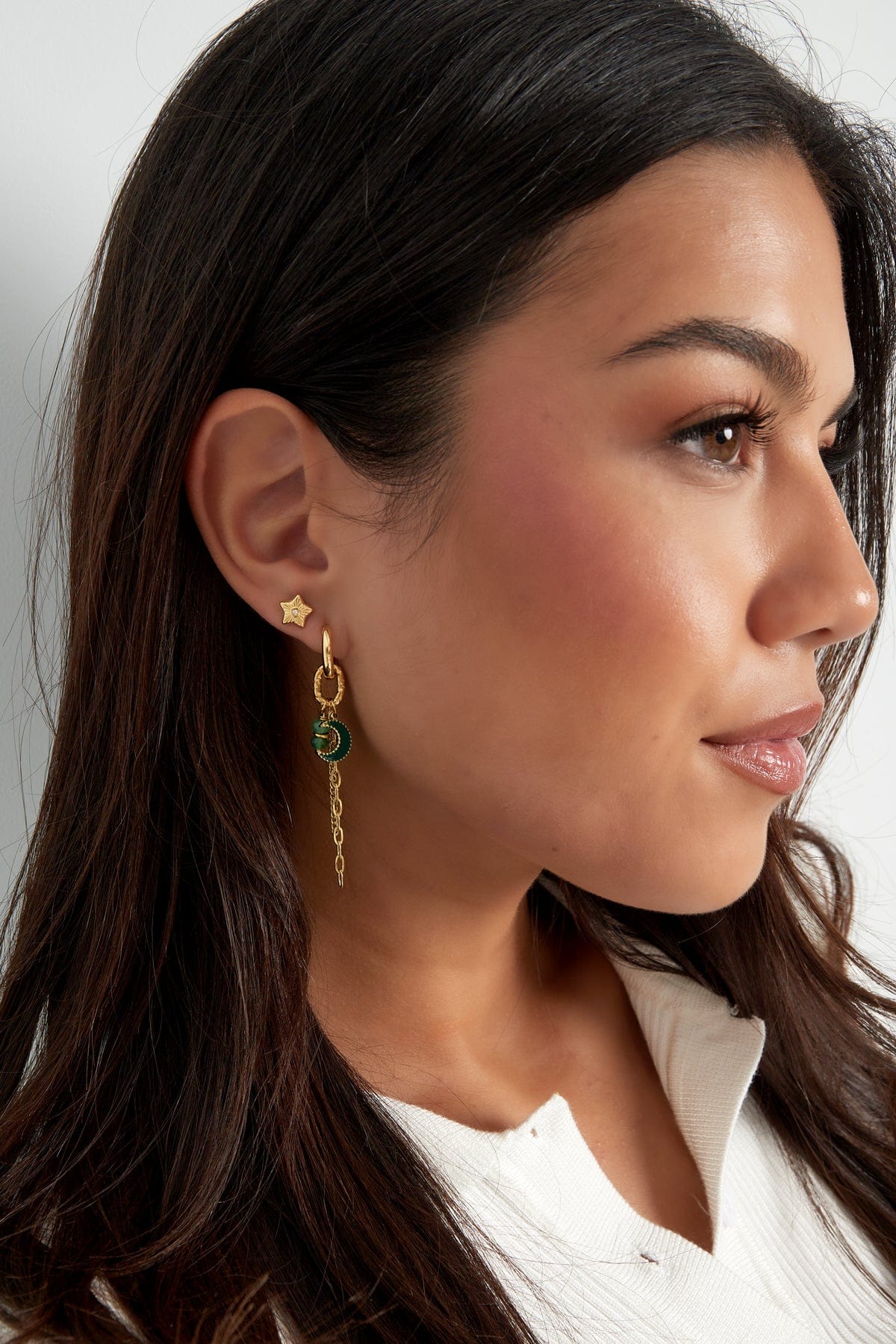 MEA NANI JEWELLERY Øreringer DARK MOON ØREDOBBER