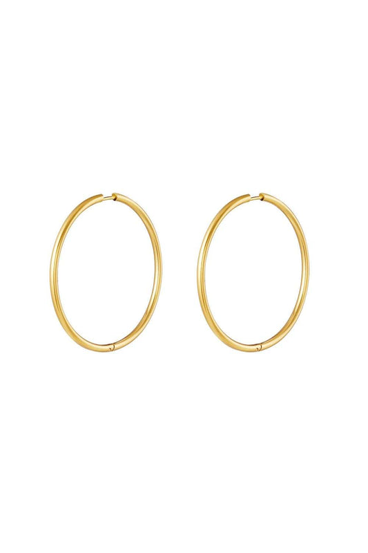MEA NANI JEWELLERY Øreringer Gull EVERYDAY CONFIDENCE HOOPS – MEDIUM (Gull eller sølv)