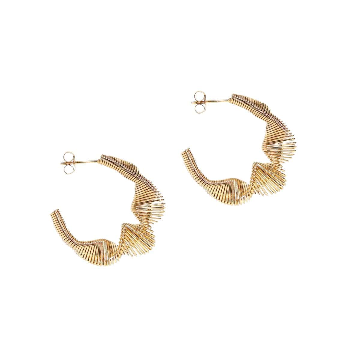 MEA NANI JEWELLERY Øreringer NORD WIRED STATEMENT HOOPS – 18K ekte gullbelagt