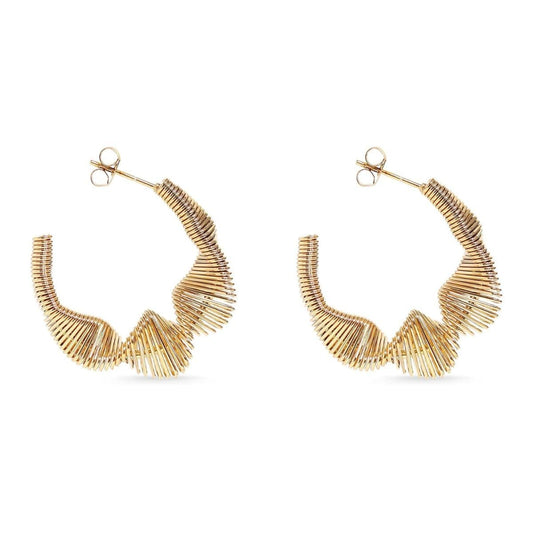 MEA NANI JEWELLERY Øreringer NORD WIRED STATEMENT HOOPS – 18K ekte gullbelagt