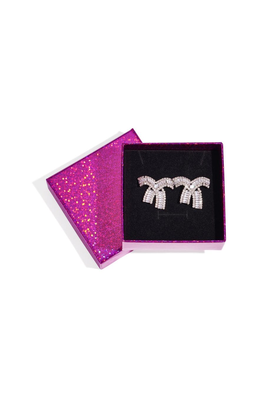 MEA NANI JEWELLERY Sløyfeøredobber 🎀 THE BOWIE EARRINGS – 14 K gullbelagte cubic zirconia øredobber
