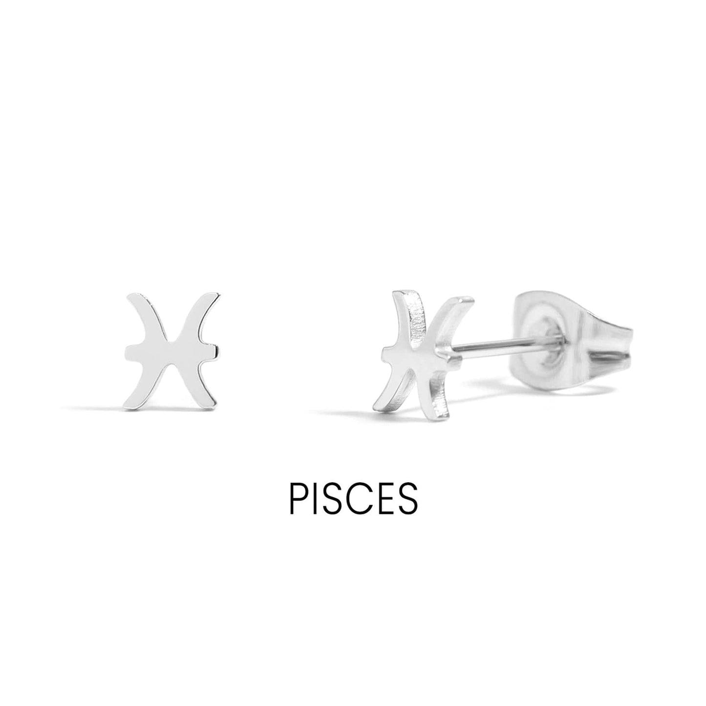 MEA NANI JEWELLERY Stjernetegn øredobber Fiskene (Pisces) – 19. februar til 20. mars / Gull ZODIAC SIGN STUDS – Personlige stjernetegn-øredobber i 18K gullbelagt stål
