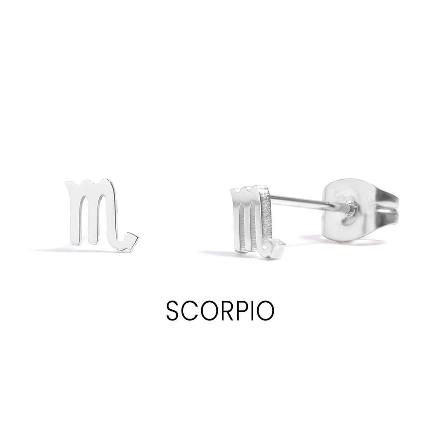 MEA NANI JEWELLERY Stjernetegn øredobber Skorpionen (Scorpio) – 23. oktober til 21. november / Gull ZODIAC SIGN STUDS – Personlige stjernetegn-øredobber i 18K gullbelagt stål