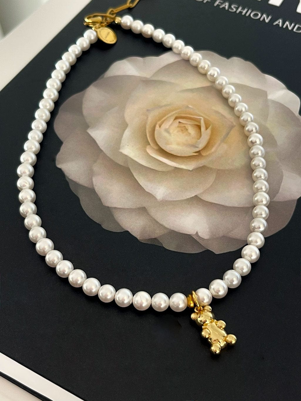 Amady Jewelry Halskjede TEDDY BEAR CHOKER SMYKKE (GULLBELAGT 18k)