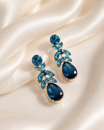MEA NANI JEWELLERY MARINA CRYSTAL DROPS – Aqua Blue