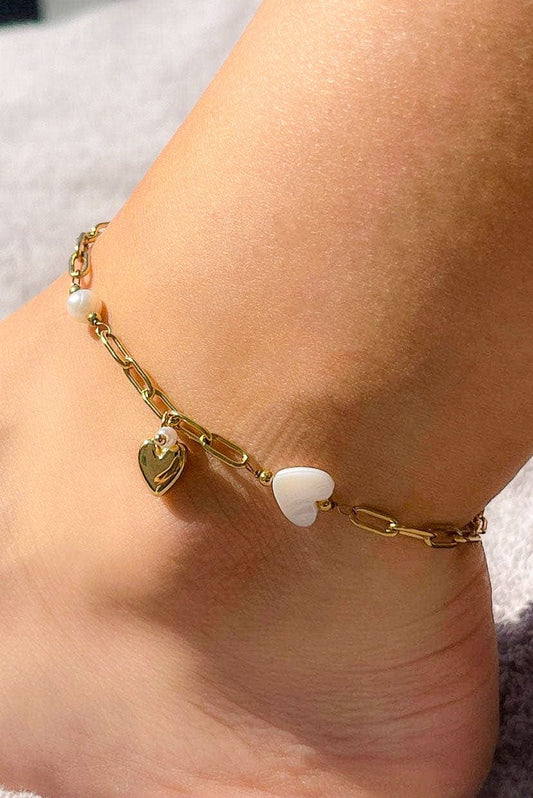 MEA NANI JEWELLERY Ankellenke SUNSET - 14K gullbelagt ankellenke med charms
