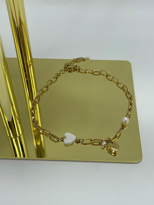 MEA NANI JEWELLERY Ankellenke SUNSET GULLBELAGT ANKELLENKE