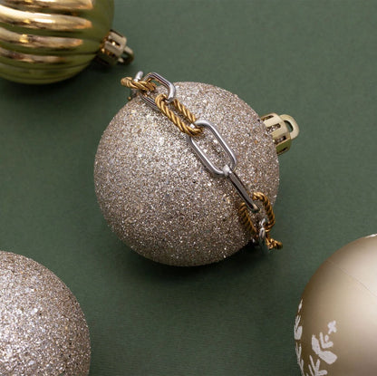 MEA NANI JEWELLERY Armbånd DUALITY – 18k gullbelagt & sølvfarget tvunnet armbånd