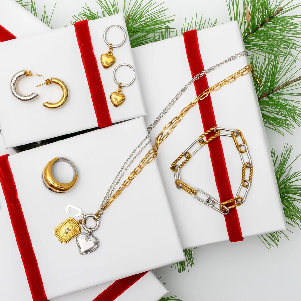 MEA NANI JEWELLERY Armbånd DUALITY – 18k gullbelagt & sølvfarget tvunnet armbånd