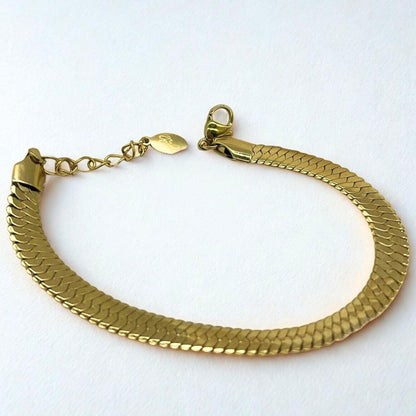 MEA NANI JEWELLERY Armbånd Gull LONDON – slangearmbånd i 14K gullbelagt stål