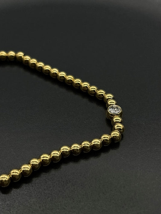 MEA NANI JEWELLERY Armbånd HELENE PERLEARMBÅND I GULL  - 18K GULLBELAGT