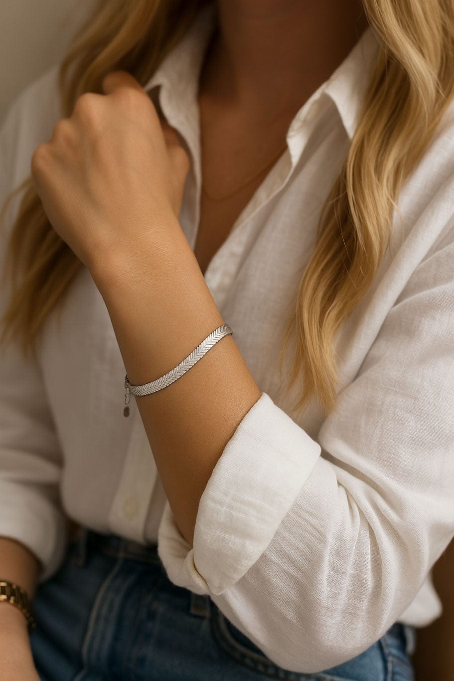 MEA NANI JEWELLERY Armbånd Sølv LONDON - SNAKE ARMBÅND I SØLV