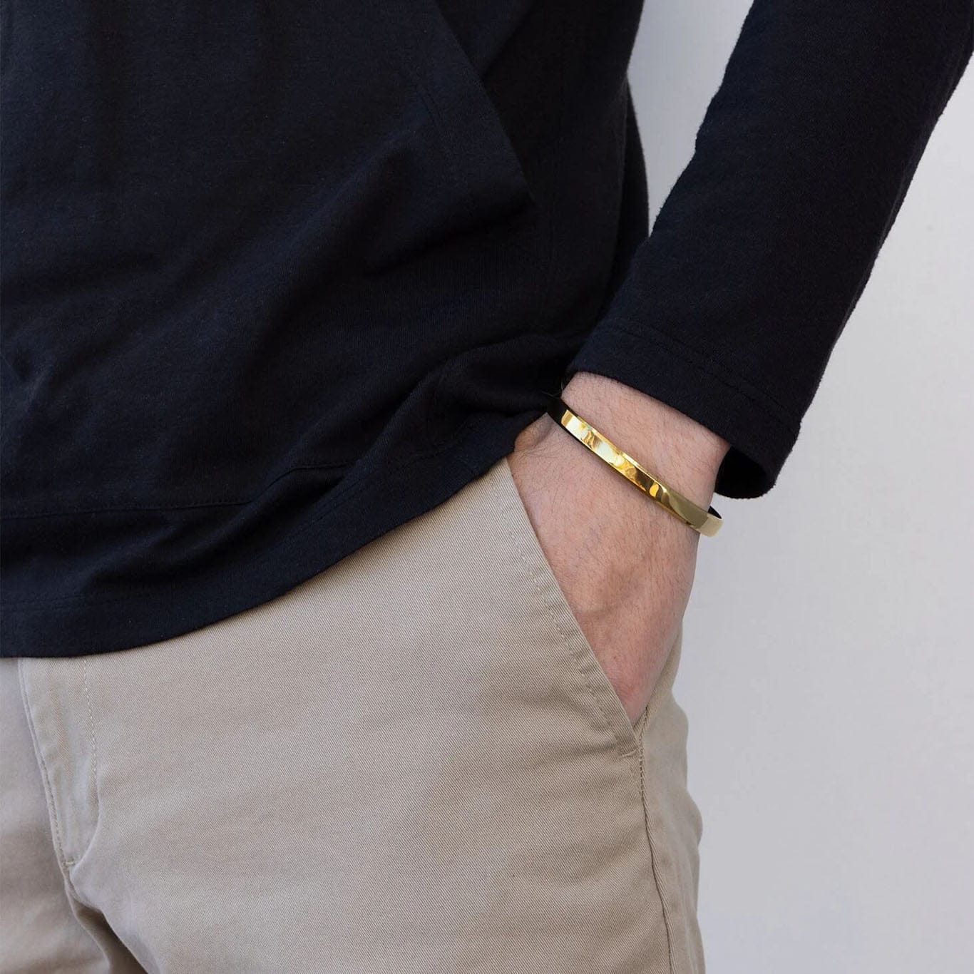 MEA NANI JEWELLERY Armbånd THE HAVEN CUFF – 18K Gold Waterproof Herrearmbånd