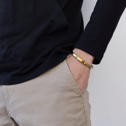 MEA NANI JEWELLERY Armbånd THE HAVEN CUFF – 18K Gold Waterproof Herrearmbånd