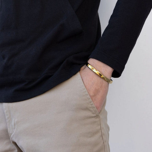 MEA NANI JEWELLERY Armbånd THE HAVEN CUFF – 18K Gold Waterproof Herrearmbånd