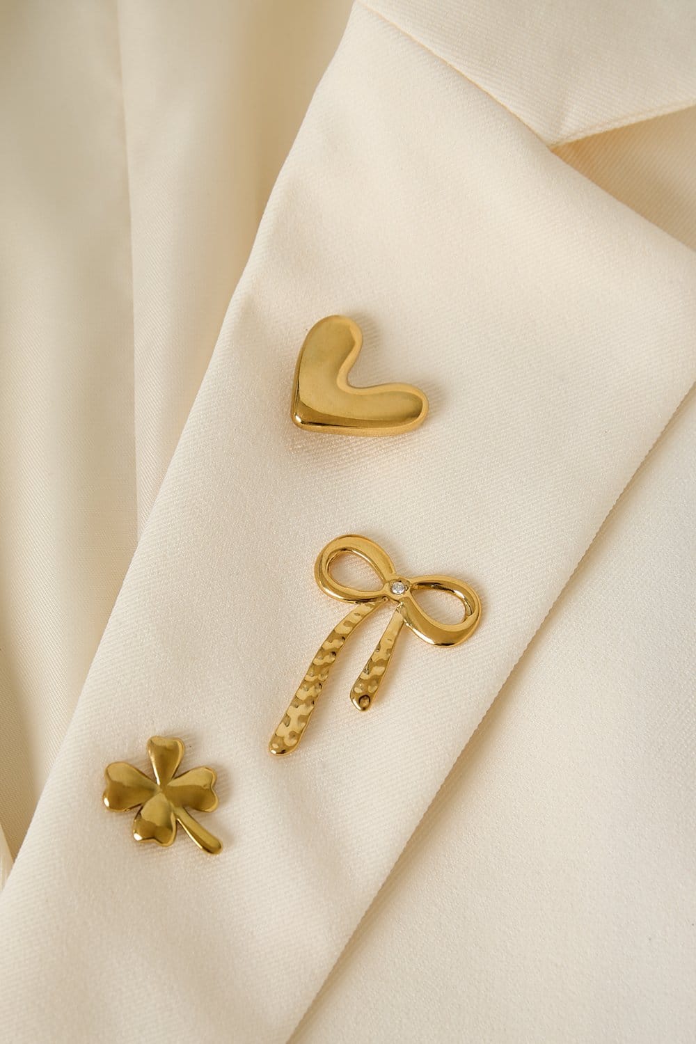 MEA NANI JEWELLERY Brosje SWEET BALANCE SET - 3 stk brosjer 14K gullbelagt