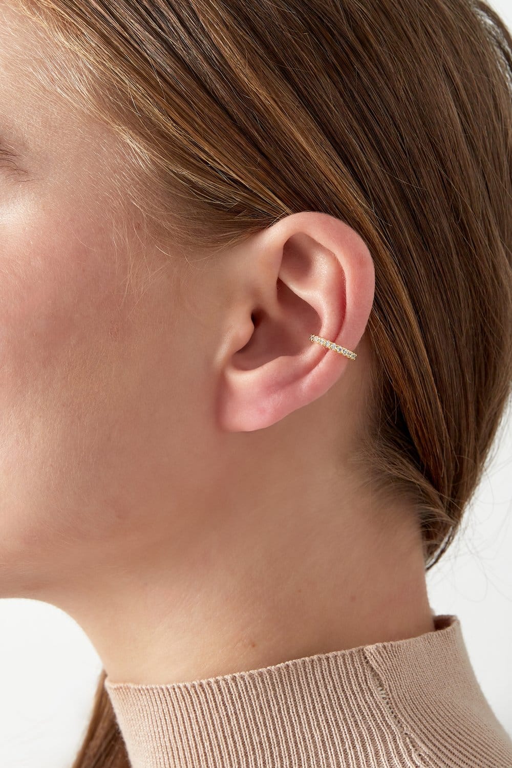 MEA NANI JEWELLERY Ear cuff GLOW LINE EAR CUFF – 14K gullbelagt