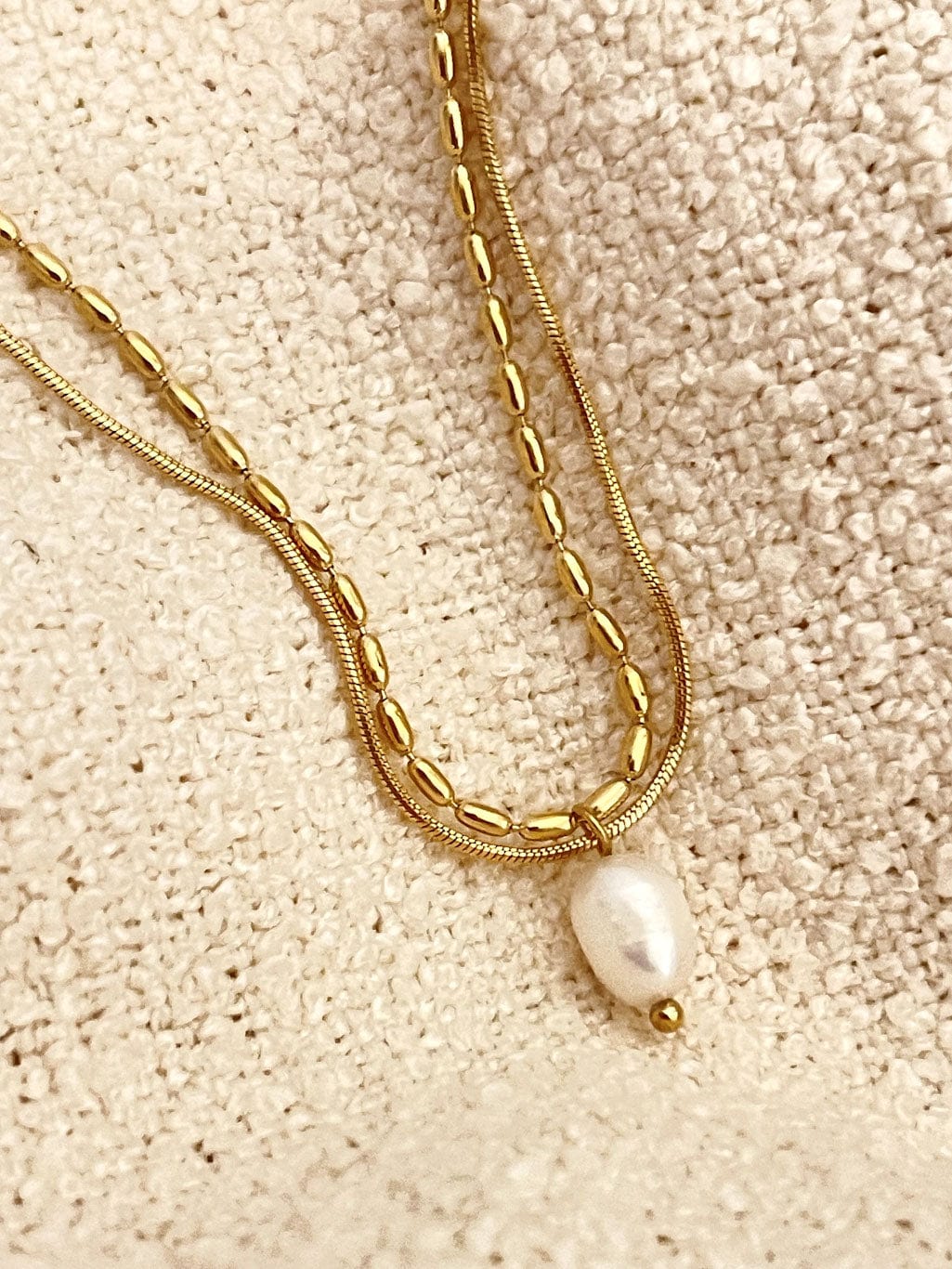 MEA NANI JEWELLERY Halskjede DRÅPE - HALSKJEDE I GULL MED PERLE
