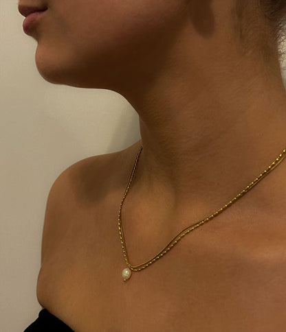 MEA NANI JEWELLERY Halskjede DRÅPE - HALSKJEDE I GULL MED PERLE