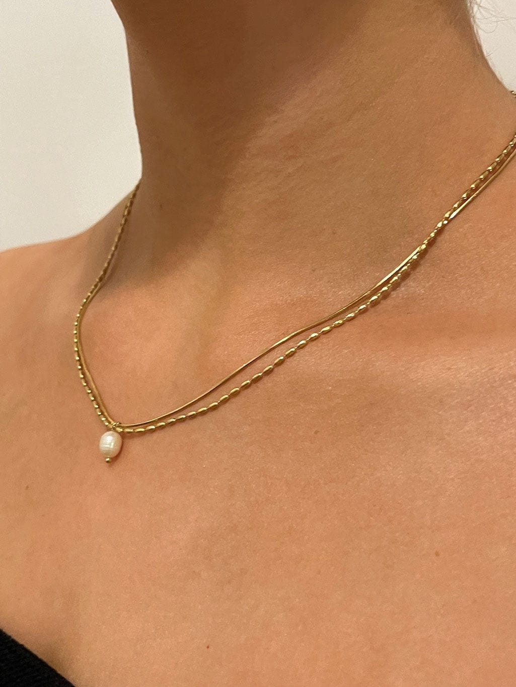 MEA NANI JEWELLERY Halskjede DRÅPE - HALSKJEDE I GULL MED PERLE