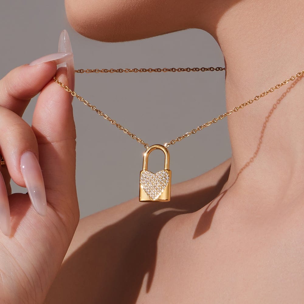 MEA NANI JEWELLERY Halskjede KEY TO MY HEART - Halskjede 18K gullbelagt
