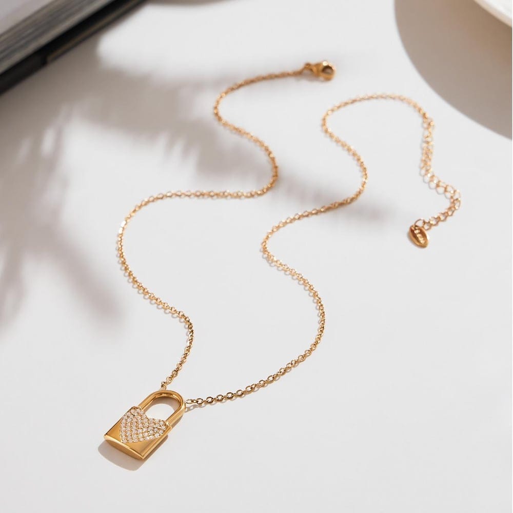 MEA NANI JEWELLERY Halskjede KEY TO MY HEART - Halskjede 18K gullbelagt