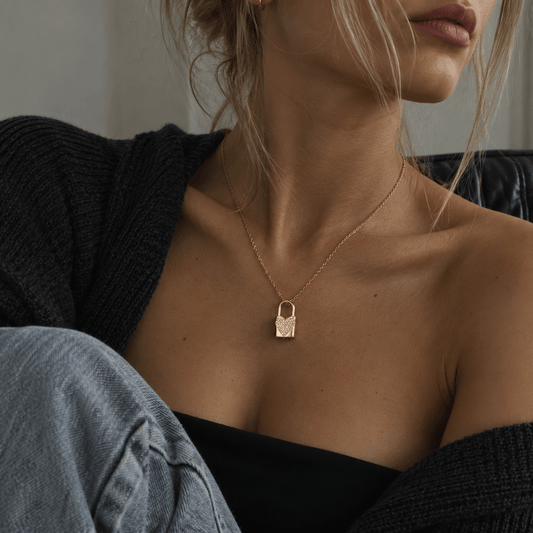 MEA NANI JEWELLERY Halskjede KEY TO MY HEART - Halskjede 18K gullbelagt