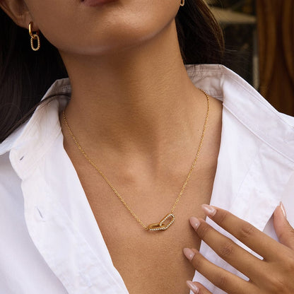 MEA NANI JEWELLERY Halskjede STAY LINKED – 18k gullbelagt halskjede