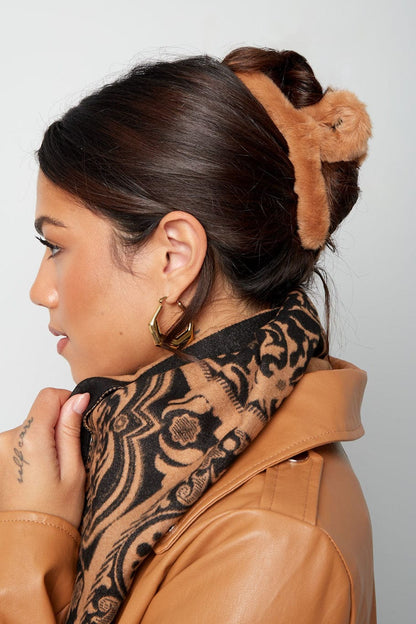 MEA NANI JEWELLERY Hårklype Hårklype fuskepels - Beige
