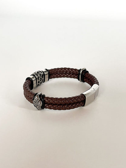 MEA NANI JEWELLERY Herrearmbånd NORHEIM HERREARMBÅND I EKTE SKINN - Maskulint og røft armbånd til menn