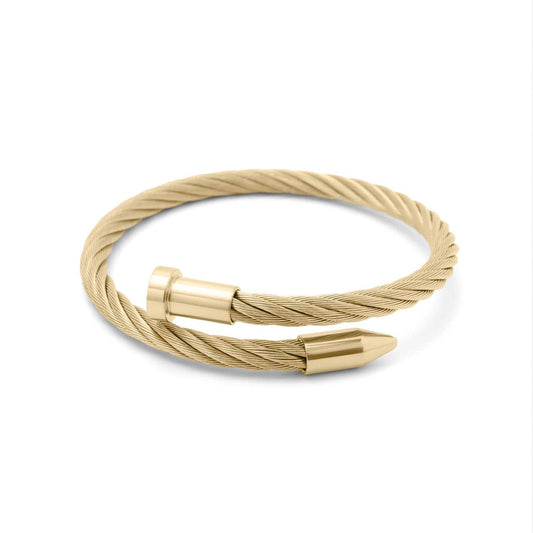 MEA NANI JEWELLERY Herrearmbånd THE BRACE CUFF – 18K PVD-gullbelagt cuff herrearmbånd (waterproof)