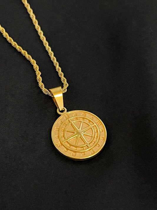 MEA NANI JEWELLERY Herresmykke NORDLYS - Kompass smykke til menn