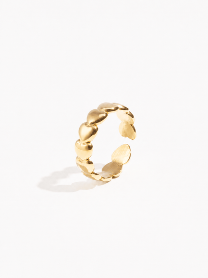 MEA NANI JEWELLERY Justerbar ring HELLO LOVE Justerbar Ring – 14K gullbelagt