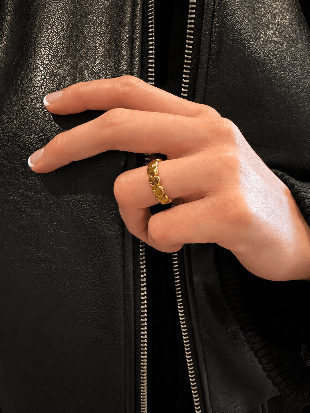 MEA NANI JEWELLERY Justerbar ring HELLO LOVE Justerbar Ring – 14K gullbelagt