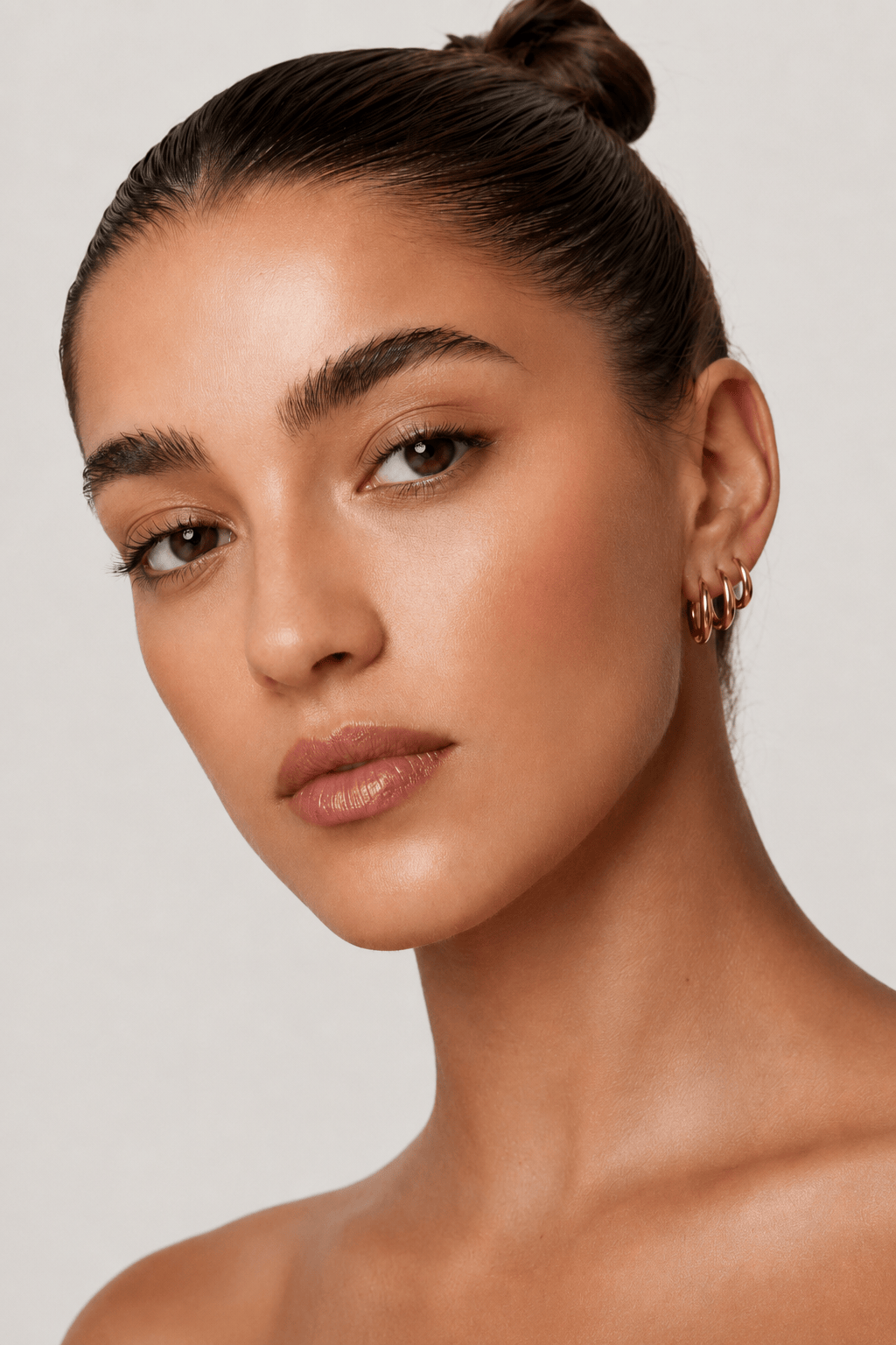 MEA NANI JEWELLERY Øredobber CHUNKY HOOPS SET – 14k gullbelagt kirurgisk stål