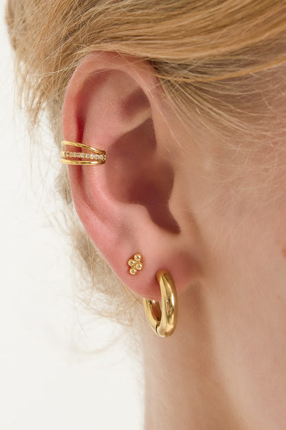 MEA NANI JEWELLERY Øredobber Default TRIO SHINE EAR CUFF – 14K gullbelagt