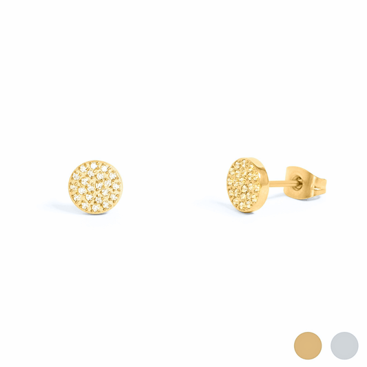 MEA NANI JEWELLERY Øredobber EVERYDAY ICON STUDS –  øredobber i 18K PVD-gullbelagt kirurgisk stål