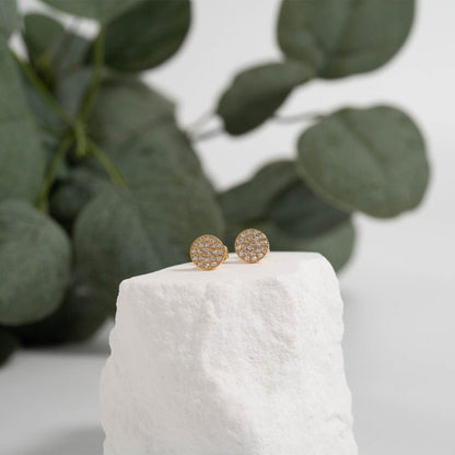 MEA NANI JEWELLERY Øredobber EVERYDAY ICON STUDS –  øredobber i 18K PVD-gullbelagt kirurgisk stål