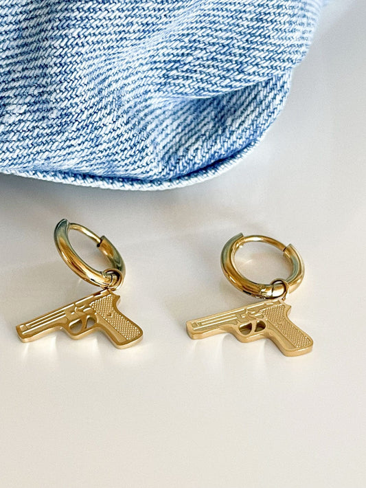 MEA NANI JEWELLERY Øredobber Gull GUNSMOKE ØRERINGER - GULLBELAGT (14k)