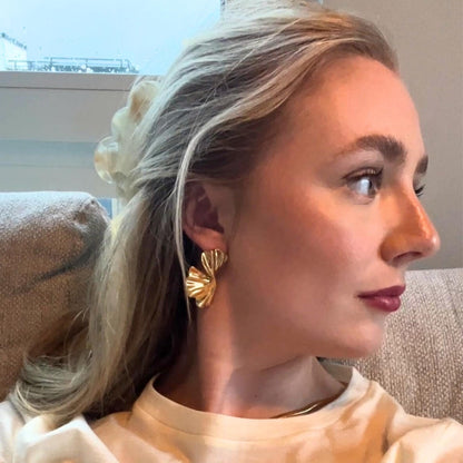 MEA NANI JEWELLERY Øredobber MIDNIGHT GOLD - øredobber i 18K PVD belagt kirurgisk stål